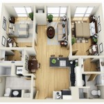 Plano de casa moderna de 75 m2