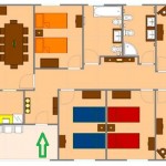 Plano de casa grande de 5 dormitorios en 350 m2