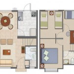 Plano de duplex pequeño de 3 dormitorios