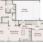 Plano de casa familiar de 3 dormitorios