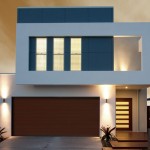 Modelo de casa minimalista moderna de 2 pisos