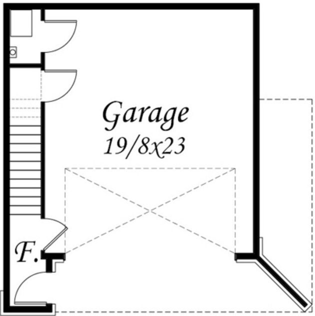 Plano de casa pequeña de 59 metros cuadrados