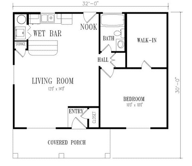 Plano de casa sencilla 1 piso