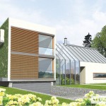 Casa moderna con solárium