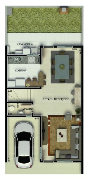 Planos de duplex 3 dormitorios