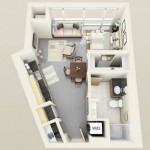 Plano de departamento de 30 m²