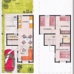 Plano de casa de dos pisos y 85 m2
