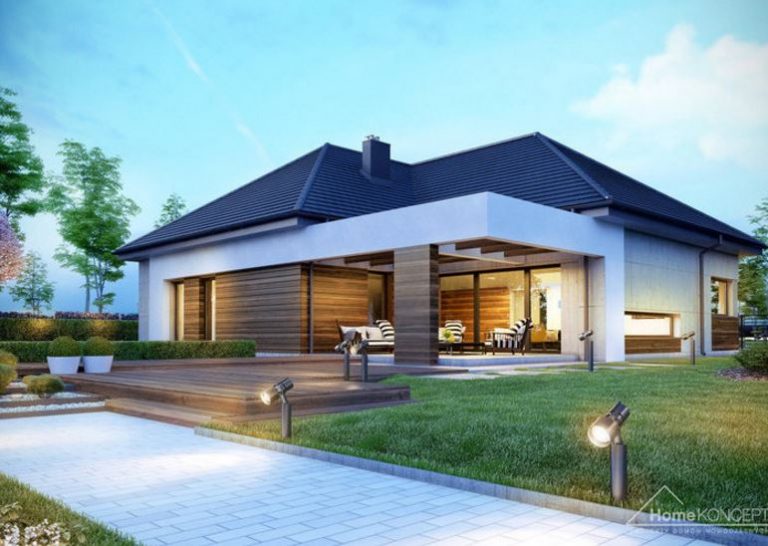 Planos de casas modernas de 1 piso y 3 habitaciones